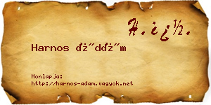 Harnos Ádám névjegykártya