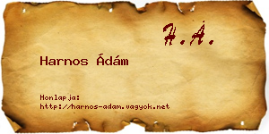 Harnos Ádám névjegykártya